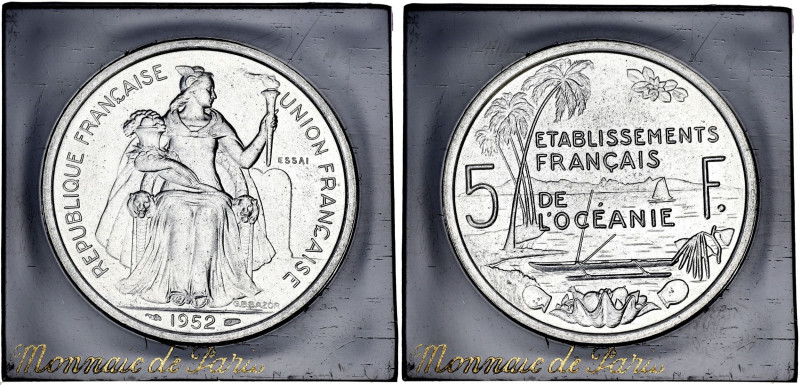 POLYNESIE FRANCAISE
IVe République (1947-1958). Essai de 5 francs Océanie 1952, ...