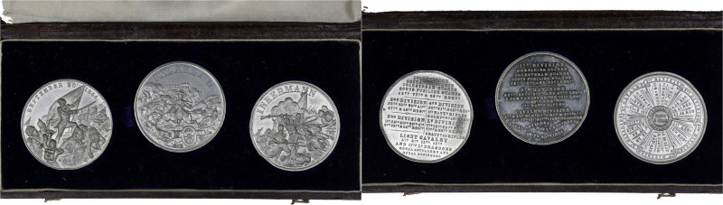 RUSSIE
Nicolas Ier (1825-1855). Coffret de 3 médailles commémorant la guerre de ...