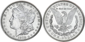 USA
République fédérale des États-Unis d’Amérique (1776-à nos jours). Dollar Morgan 1878, S, San Francisco. KM.110 ; Argent - 38 mm - 6 h
ANACS MS 62 ...