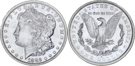 USA
République fédérale des États-Unis d’Amérique (1776-à nos jours). Dollar Morgan 1882, S, San Francisco. KM.110 ; Argent - 38 mm - 6 h
NGC MS 64 (6...