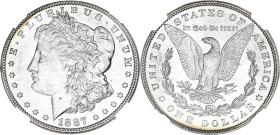 USA
République fédérale des États-Unis d’Amérique (1776-à nos jours). Dollar Morgan 1887, Philadelphie. KM.110 ; Argent - 38 mm - 6 h
NGC MS 63 (38626...