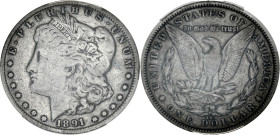 USA
République fédérale des États-Unis d’Amérique (1776-à nos jours). Dollar Morgan 1891, CC, Carson City. KM.110 ; Argent - 38 mm - 6 h
PCGS VF25 (46...