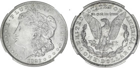 USA
République fédérale des États-Unis d’Amérique (1776-à nos jours). Dollar Morgan 1921, Philadelphie. KM.110 ; Argent - 38 mm - 6 h
NGC MS 63 (39184...