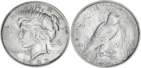 USA
République fédérale des États-Unis d’Amérique (1776-à nos jours). Peace dollar 1923, Philadelphie. KM.150 ; Argent - 37,5 mm - 6 h
PCGS MS64 (3211...