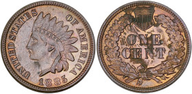 USA
République fédérale des États-Unis d’Amérique (1776-à nos jours). One cent tête d’indien 1885, Philadelphie. KM.90a ; Bronze - 3,03 g - 19 mm - 6 ...