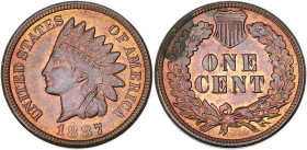 USA
République fédérale des États-Unis d’Amérique (1776-à nos jours). One cent tête d’indien 1887, Philadelphie. KM.90a ; Bronze - 3,07 g - 19 mm - 6 ...