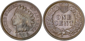 USA
République fédérale des États-Unis d’Amérique (1776-à nos jours). One cent tête d’indien 1896, Philadelphie. KM.90a ; Bronze - 3,09 g - 19 mm - 6 ...