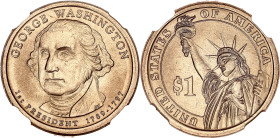 USA
République fédérale des États-Unis d’Amérique (1776-à nos jours). 1 dollar, George Washington 2007, P, Philadelphie. Cupro-nickel aluminium - 26,5...