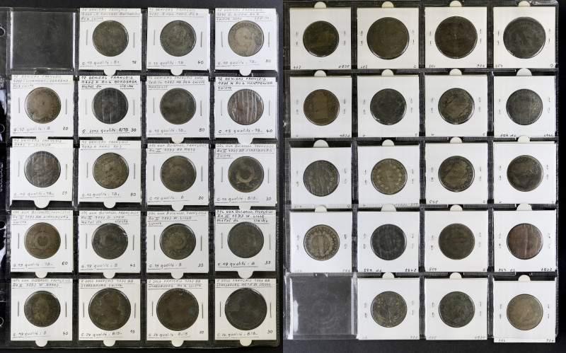LOT
France. Classeur contenant 337 monnaies françaises de Louis XVI à la Troisi...