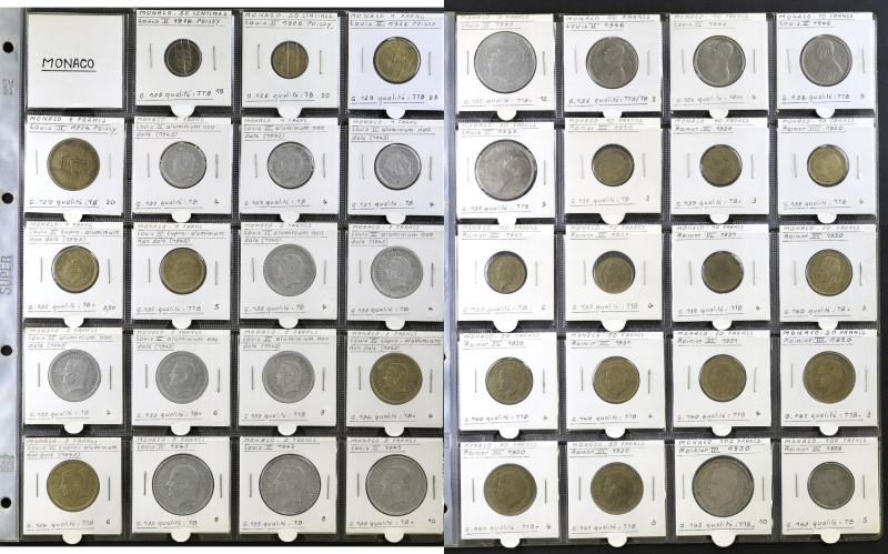 LOT
Divers. Classeur contenant 92 monnaies de Sarre et de Monaco ainsi que 69 m...