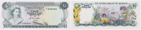 BAHAMAS
1 dollar type 1974. P.35a.
Portrait de la reine Elisabeth II.
NEUF.