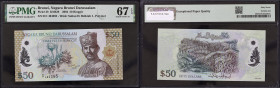 BRUNEI
50 ringgit 2004. P.28.
PMG 67 EPQ Superb Gem UNC (1911831-013). NEUF.