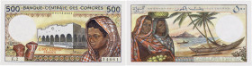 COMORES
500 francs type 1976. P.7a.
NEUF.