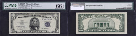 USA
5 dollars silver certificate 1953 A. Fr.1656.
PMG 66 EPQ Gem Uncirculated (1515593-001). NEUF.