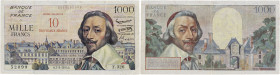 FRANCE
1000 francs - surchargé 10 nouveaux francs type 1953 “Richelieu” 7 mars 1957. P.138 - F.53.01.
Aspect correct. B.