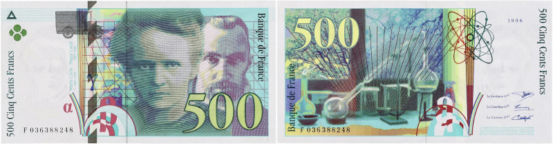 FRANCE
500 francs type 1993 “Pierre et Marie Curie” 1996. P.160b - F.76.03.
L'an...