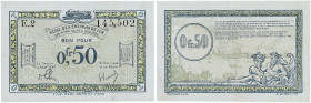 FRANCE
50 centimes Régie des Chemins de Fer des Territoires Occupés (RCFTO) type 1923. HEN.04.03 - JP.135.04.
Alphabet E.2 rare. 21 exemplaires connus...
