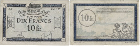 FRANCE
10 francs Régie des Chemins de Fer des Territoires Occupés (RCFTO) type 1923. HEN.07.02 - JP.135.07.
59 exemplaires dans l'inventaire.
Pr. TTB....
