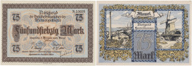 FRANCE
75 mark Territoire de Memel Notgeld type 22 février 1922. P.8 - MEM.8.
Signatures : G. Petisné, Joseph Kraus, Berhnard Hennig, & Dr. F.J. Meier...
