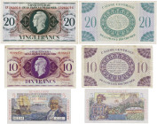 GUADELOUPE
Lot de 5,10 et 20 francs ND (1941-1946). P.31 - P.27a - P.28a.
SPL, TB et TTB.