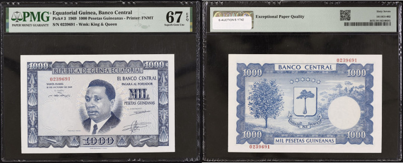 GUINÉE ÉQUATORIALE
1000 pesetas guineanas 12 octobre 1969. P.3.
C’est le second ...