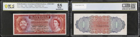 HONDURAS BRITANNIQUE
5 dollars SPECIMEN 1er octobre 1956. P.30as.
Top Pop : c’est le seul et le plus bel exemplaire gradé !
.
PCGS 55 PPQ (38656396). ...