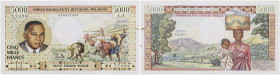 MADAGASCAR
5000 francs ND (1966). P.60a.
Joli exemplaire. Pr. TTB.