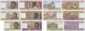 MADAGASCAR
Lot du 500 francs - 100 ariary au 25000 francs - 5000 ariary ND (1994-1998). P.75a - P.76a - P.78a - P.79a - P.80a - P.81.
NEUF.