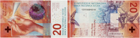 SUISSE
20 francs type 2015 “La lumière” 2015. P.76.
NEUF.
