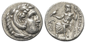 Königreich Makedonien. Alexander III. der Große (336 - 323 v. Chr.).

 Drachme (Silber). Ca. 323 - 317 v. Chr. Lampsakos.
Vs: Kopf des jugendlichen...