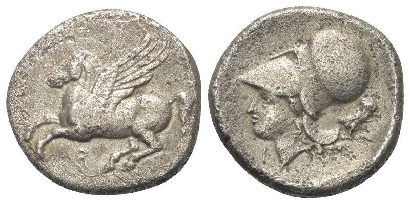 Korinthia. Korinth.

 Stater (Silber). Ca. 375 - 300 v. Chr.
Vs: Pegasos nach...