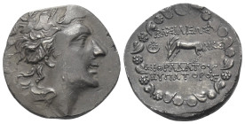 Königreich Pontos. Mithradates VI. Eupator ( 120 - 63 v. Chr.).

 Tetradrachme (Silber). 70 / 69 v. Chr.
Vs: Kopf des Mithradates VI. mit Diadem re...
