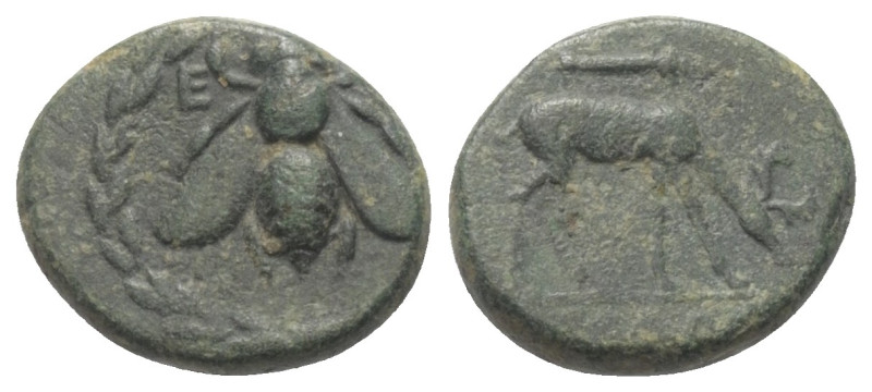 Ionien. Ephesos.

 Bronze. Ca. 190 - 150 v. Chr.
Vs: Biene in Kranz.
Rs: Hir...