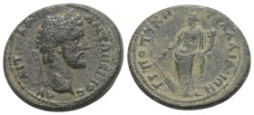 Lydien. Tralleis. Antoninus Pius (138 - 161 n. Chr.).

 Bronze.
Vs: Kopf mit Lorbeerkranz rechts.
Rs: Tyche mit Ruder und Füllhorn nach links steh...