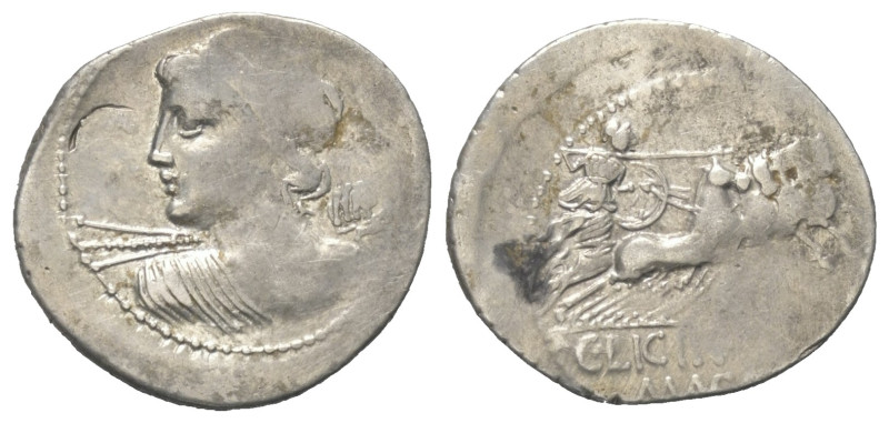 C. Licinius Macer.

 Denar (Silber). 84 v. Chr. Rom.
Vs: Büste des Apollo mit...