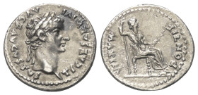 Tiberius (14 - 37 n. Chr.).

 Denar (Silber). Cyzicus.
Vs: TI CAESAR DIVI - AVG F AVGVSTVS. Kopf mit Lorbeerkranz rechts.
Rs: PONTIF - MAXIM. Weib...