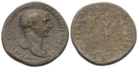Traianus (98 - 117 n. Chr.).

 Sesterz (Bronze). 103 n. Chr. Rom.
Vs: IMP CAES NERVAE TRAIANO AVG GER DAC P M TR P COS V P P. Kopf rechts. 
Rs: S ...