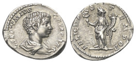 Geta (209 - 211 n. Chr.).

 Denar (Silber). 198 - 200 n. Chr. Ladodicea ad Mare.
Vs: L SEPTIMIVS GETA CAES. Büste mit Paludament und Panzer rechts....