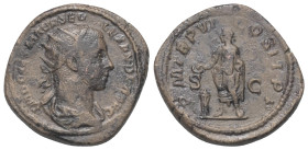 Severus Alexander (222 - 235 n. Chr.).

 Dupondius (Messing). 227 n. Chr. Rom.
Vs: IMP CAES M AVR SEV ALEXANDER AVG. Drapierte Büste mit Strahlenkr...