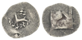 Bayern - Ingolstadt. Stephan III. (1375 - 1413).

 Einseitiger Pfennig (Vierschlag, Silber). Ohne Jahr.
Vs: Steigender Panther nach links, dahinter...