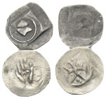 Bayern - Landshut. Heinrich XVI. (1393 - 1450).

 Einseitiger Pfennig (Silber). Ohne Jahr. München.
Vs: Landshuter Helm in Linienkreis.
Emmerig BL...