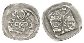 Brandenburg in Franken - Markgrafschaft. Friedrich V. (1361 - 1397).

 Pfennig (Silber). 1365-1388. Langenzenn.
Pfennig Regensburger Schlag.

Vs:...