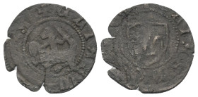Moldau - Fürstentum (1354 - 1854). Ilias I. (1432 - 1433 und 1435 - 1436).

 Groschen (Billon, ursprünglich versilbert).
Typ IV.

Vs: Reiter auf ...