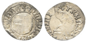 Walachei - Fürstentum. Vladislav I. (1364 - 1377).

 Ducat (Silber).
Typ III.

Vs: + M(oneta) LADISLAI WAIWODE. Gespaltenes Wappenschild.
Rs: TR...