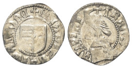 Walachei - Fürstentum. Vladislav I. (1364 - 1377).

 Ducat (Silber).
Typ III.

Vs: + M(oneta) LADISLAI WAIWODE. Gespaltenes Wappenschild.
Rs: TR...