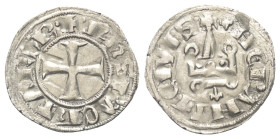 Epirus - Despotat. Philipp von Tarent (1294 - 1313).

 Denar (Silber).
Vs: + PhS P ACh TAR D R. Kreuz.
Rs: + NEPANTI CIVIS. Stilisiertes Kastell....