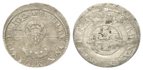 Kempten - Abtei. Johann Eucharius von Wolffurt (1616 - 1631).

 2 Kreuzer (Silber). 1625.
Vs: Brustbild der Hl. Hildegard von Bingen frontal.
Rs: ...