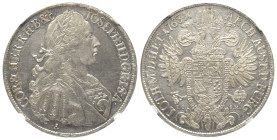 Habsburger bis 1806. Joseph II. (1765 - 1780 / 1780 - 1790).

 Konventionstaler (Silber). 1768/7 A. Wien.
Gemeinsam mit seiner Mutter (1765-1780)....