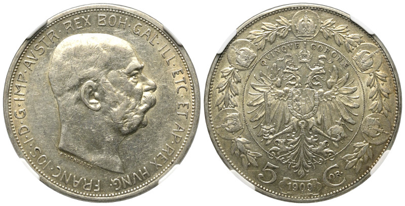 Kaisertum Österreich (1804 - 1918). Franz Joseph I. (1848 - 1916).

 5 Kronen ...