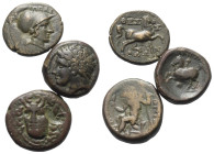 Griechische Münzen - Lots.


Philippos II. (Königreich Makedonien) / Thessalischer Bund (Thessalien).

Lot (3 Stück): Bronze; ca. 4. - 2. Jhdt. v...